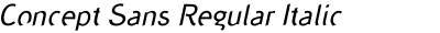 Concept Sans Regular Italic